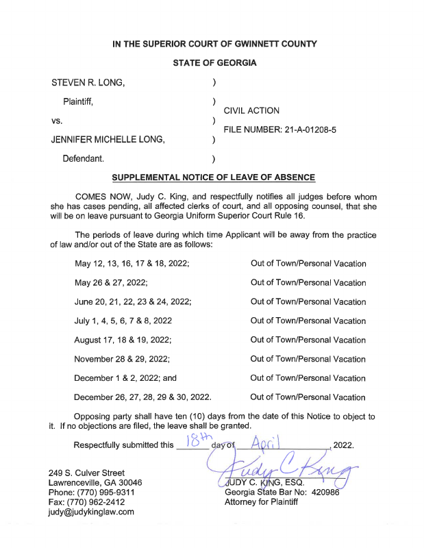 SCAN Notice of Leave of Absence (Supplemental 2022)(4 18 2022