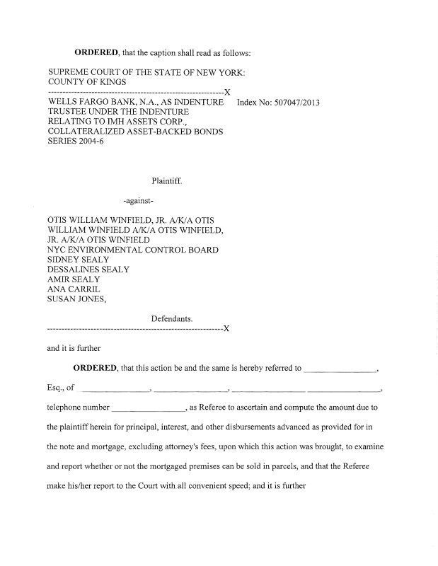 Document for Wells Fargo Bank, N.A., As Indenture Trustee Under The