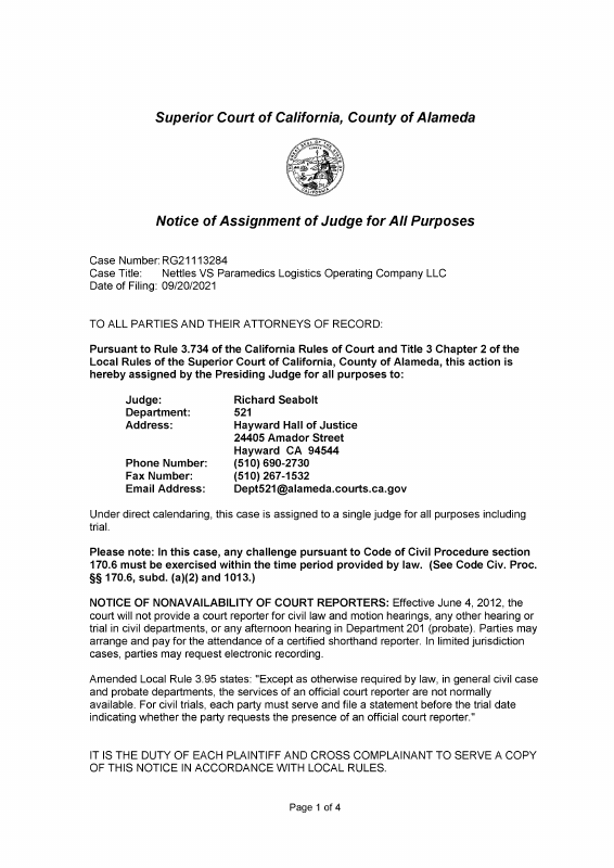 notice of judgment assignment
